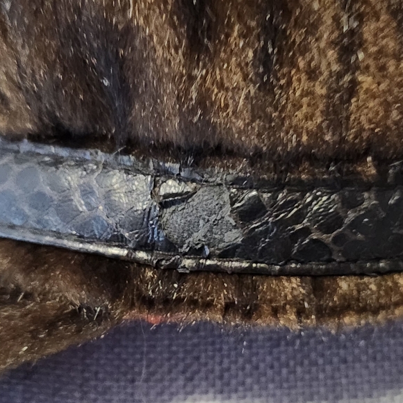 Chic Brown Faux Fur Bucket Hat with Black Band - Picture 5 of 11